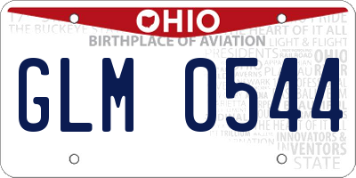 OH license plate GLM0544