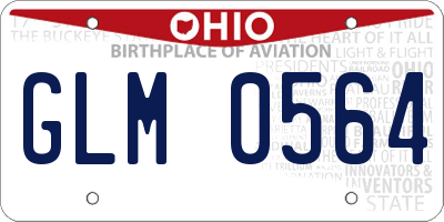 OH license plate GLM0564