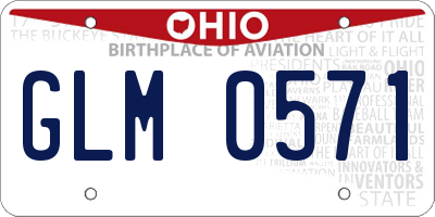 OH license plate GLM0571
