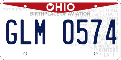 OH license plate GLM0574