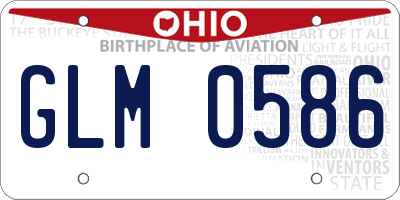 OH license plate GLM0586