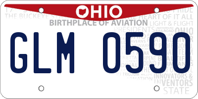 OH license plate GLM0590