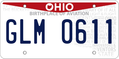 OH license plate GLM0611