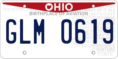 OH license plate GLM0619