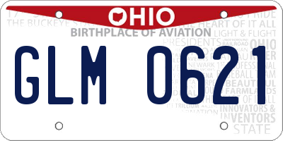 OH license plate GLM0621