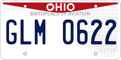 OH license plate GLM0622