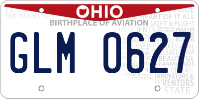 OH license plate GLM0627