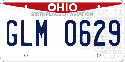 OH license plate GLM0629