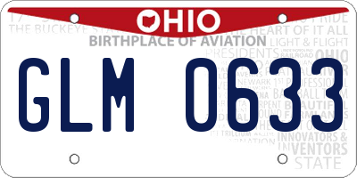 OH license plate GLM0633