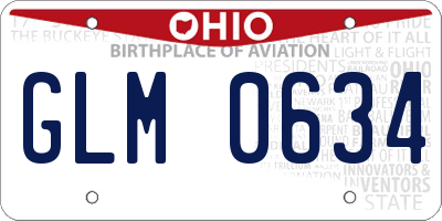OH license plate GLM0634