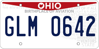 OH license plate GLM0642