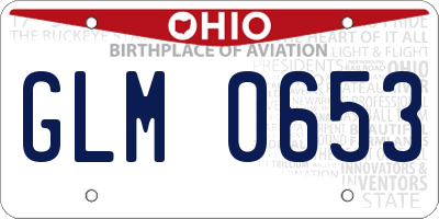 OH license plate GLM0653
