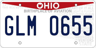 OH license plate GLM0655