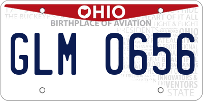 OH license plate GLM0656
