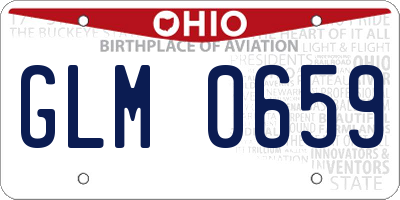 OH license plate GLM0659