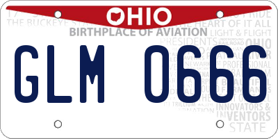 OH license plate GLM0666