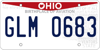 OH license plate GLM0683