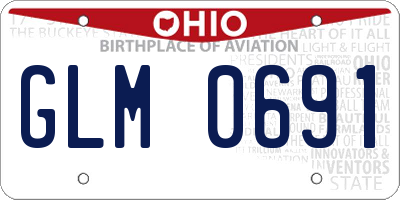 OH license plate GLM0691