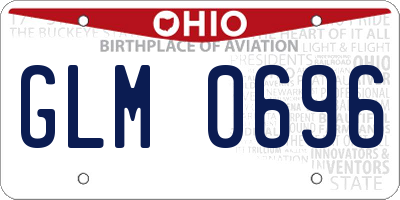 OH license plate GLM0696