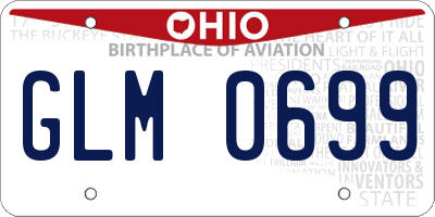 OH license plate GLM0699