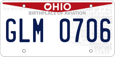 OH license plate GLM0706