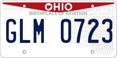 OH license plate GLM0723