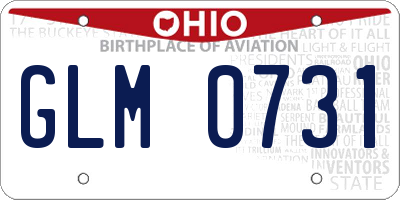 OH license plate GLM0731
