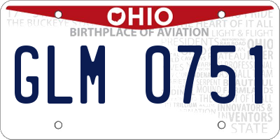 OH license plate GLM0751