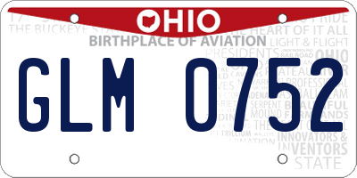 OH license plate GLM0752