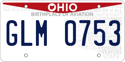 OH license plate GLM0753