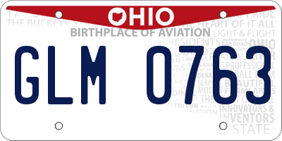 OH license plate GLM0763