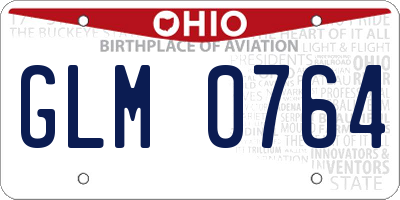 OH license plate GLM0764
