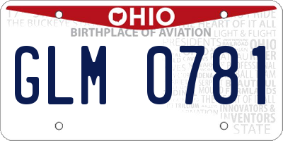 OH license plate GLM0781