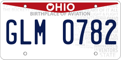 OH license plate GLM0782
