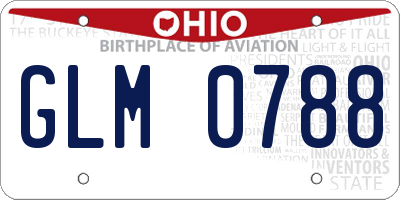 OH license plate GLM0788