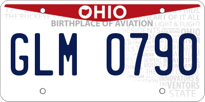 OH license plate GLM0790