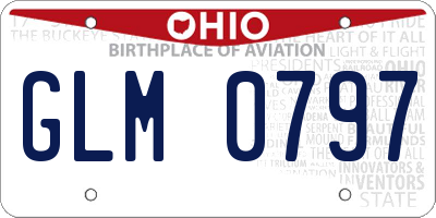 OH license plate GLM0797