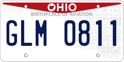 OH license plate GLM0811
