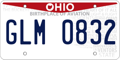 OH license plate GLM0832