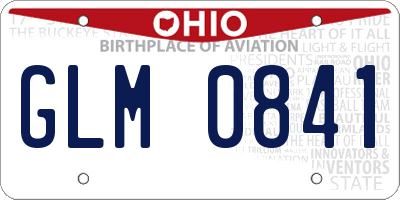 OH license plate GLM0841