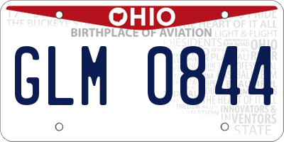 OH license plate GLM0844
