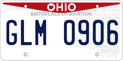 OH license plate GLM0906