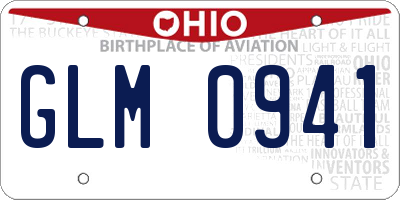 OH license plate GLM0941