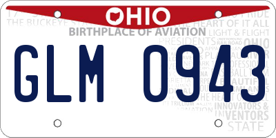 OH license plate GLM0943