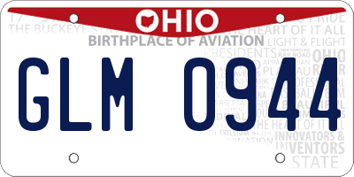 OH license plate GLM0944