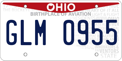 OH license plate GLM0955
