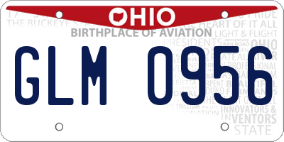 OH license plate GLM0956
