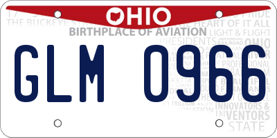 OH license plate GLM0966