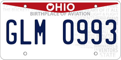 OH license plate GLM0993