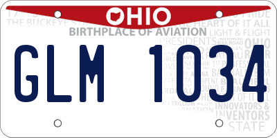 OH license plate GLM1034
